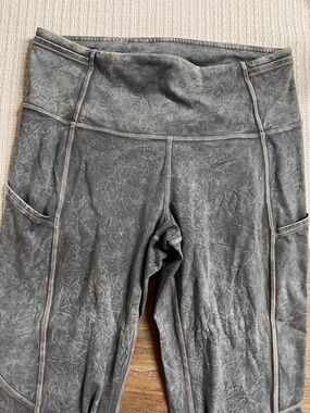 LULULEMON fast and free Leggings in Washed Gray size 6/25 in
